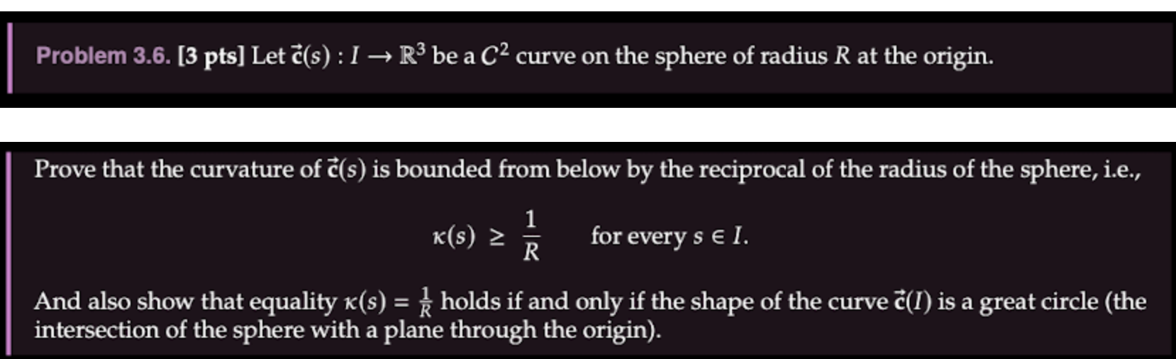Prove that the curvature o f vec ( c ) ( s ) i s