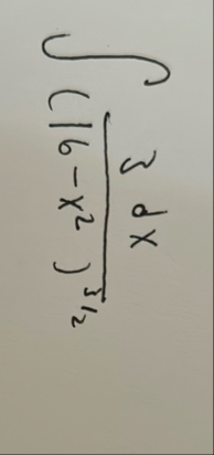 3 d x ( 1 6 - x 2 ) 3 2