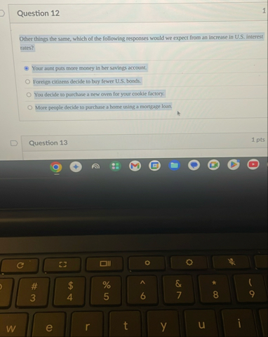 Question 1 2 1 Other things the same, which of