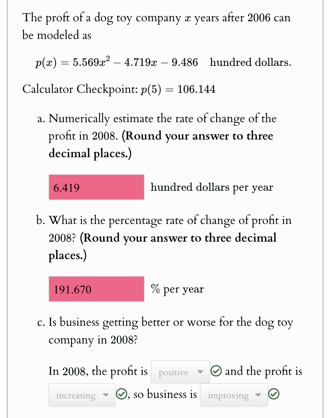 The proft o f a dog toy company x years after 2 0