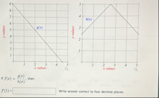If f ( x ) = g ( x ) h ( x ) , then f ' ' ( 1 ) =