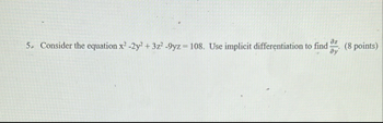 Consider the equation x 2 - 2 y 2 3 z 2 - 9 y z =