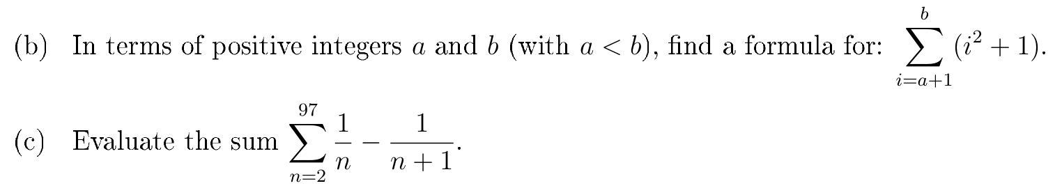 ( b ) I n terms o f positive integers a and b i =