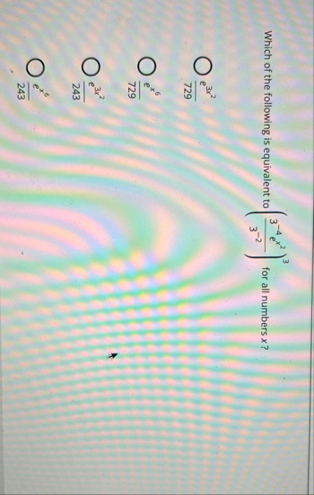 Which of the following is equivalent to ( 3 - 4 e