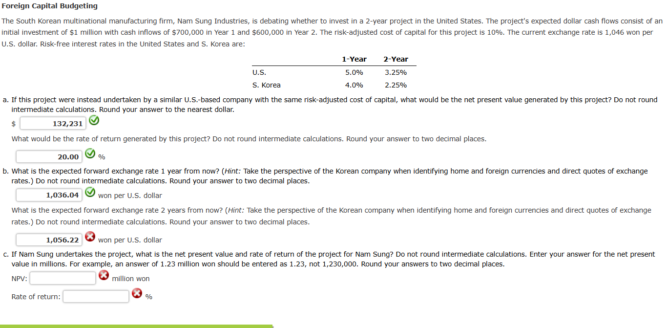What is the expected forward exchange rate 1 year