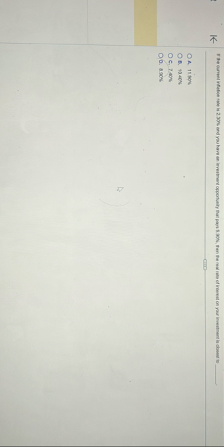 If the current inflation rate is 2 . 3 6 % , and