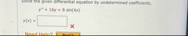 Soive the given differential equation by