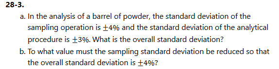 2 8 - 3 . a . In the analysis of a barrel of