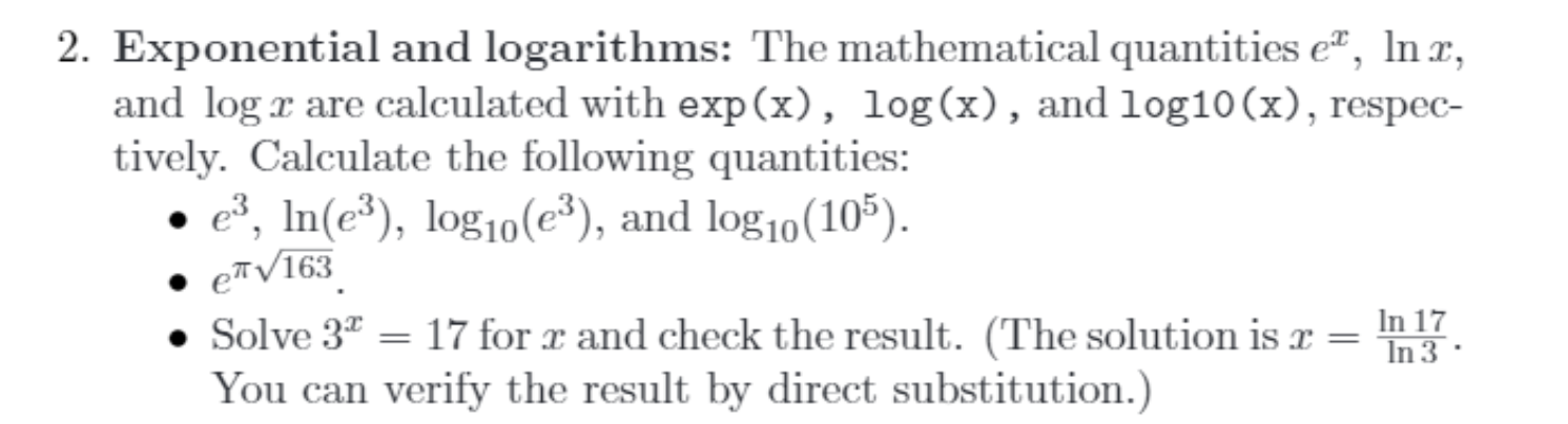 Exponential and logarithms: The mathematical