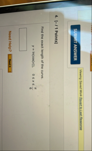 Viewing Saved Work Revert to Last Response 4 . [