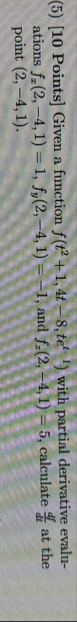 ( 5 ) [ 1 0 Points ] Given a function f ( t 2 1 ,
