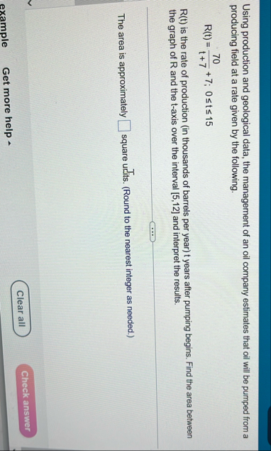 Using production and geological data, the