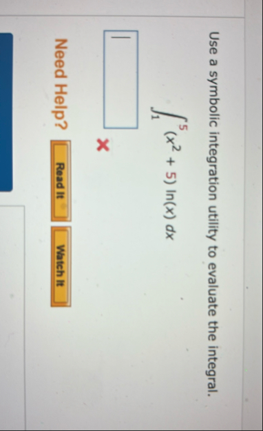 Use a symbolic integration utility to evaluate