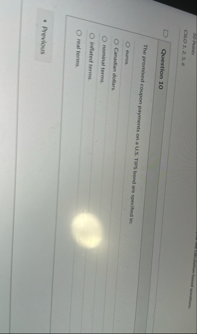 5 0 Abints CSLO 1 , 2 , 5 , 6 Question 1 0 The