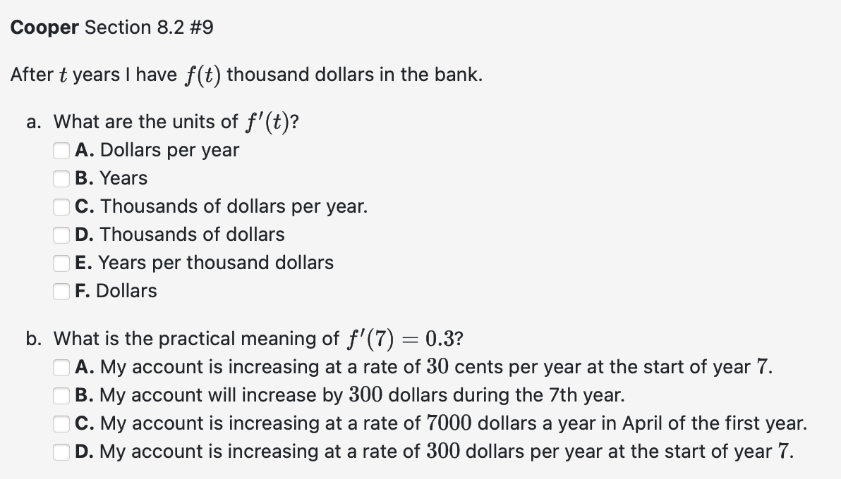 Cooper Section 8 . 2 \ # 9 After \ ( t \ ) years