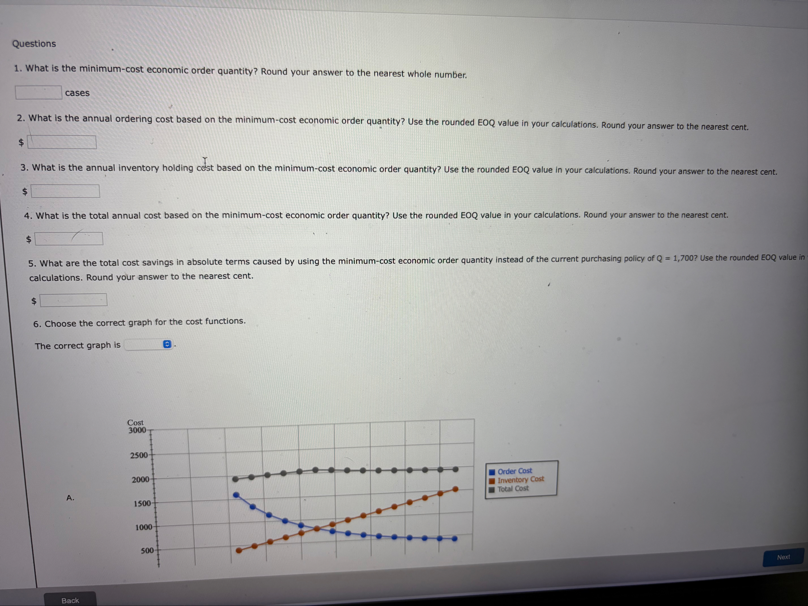 Questions What is the minimum - cost economic