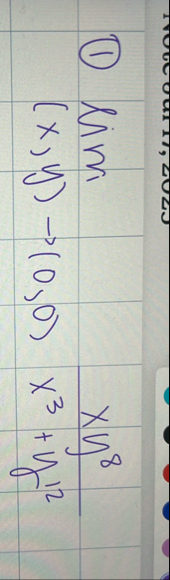 ( 1 ) lim ( x , y ) ( 0 , 0 ) x y 8 x 3 y 1 2