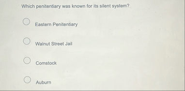 Which penitentiary was known for its silent