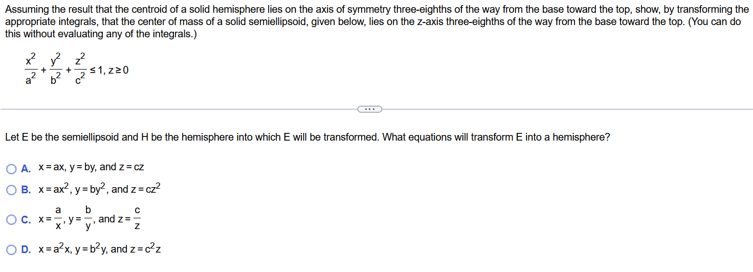 Let E b e the semiellipsoid and H b e the