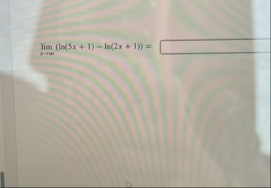 lim x ( l n ( 5 x + 1 ) - l n ( 2 x + 1 ) ) =