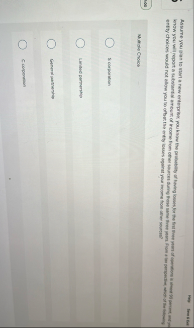 Help Save 5 fint Assume you plan to start a new