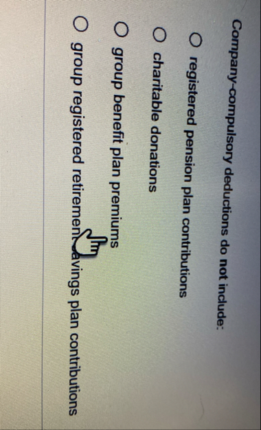 Company - compulsory deductions do not include: