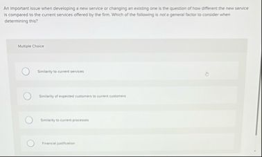 An important insue when developing a new senvice