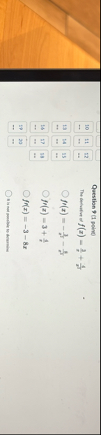 - - - - 1 6 1 7 1 8 The derivative of f ( x ) = (