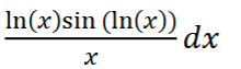 l n ( x ) s i n ( l n ( x ) ) x d x