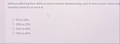 Without affecting their ability to meet customer