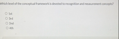 Which level of the conceptual framework is