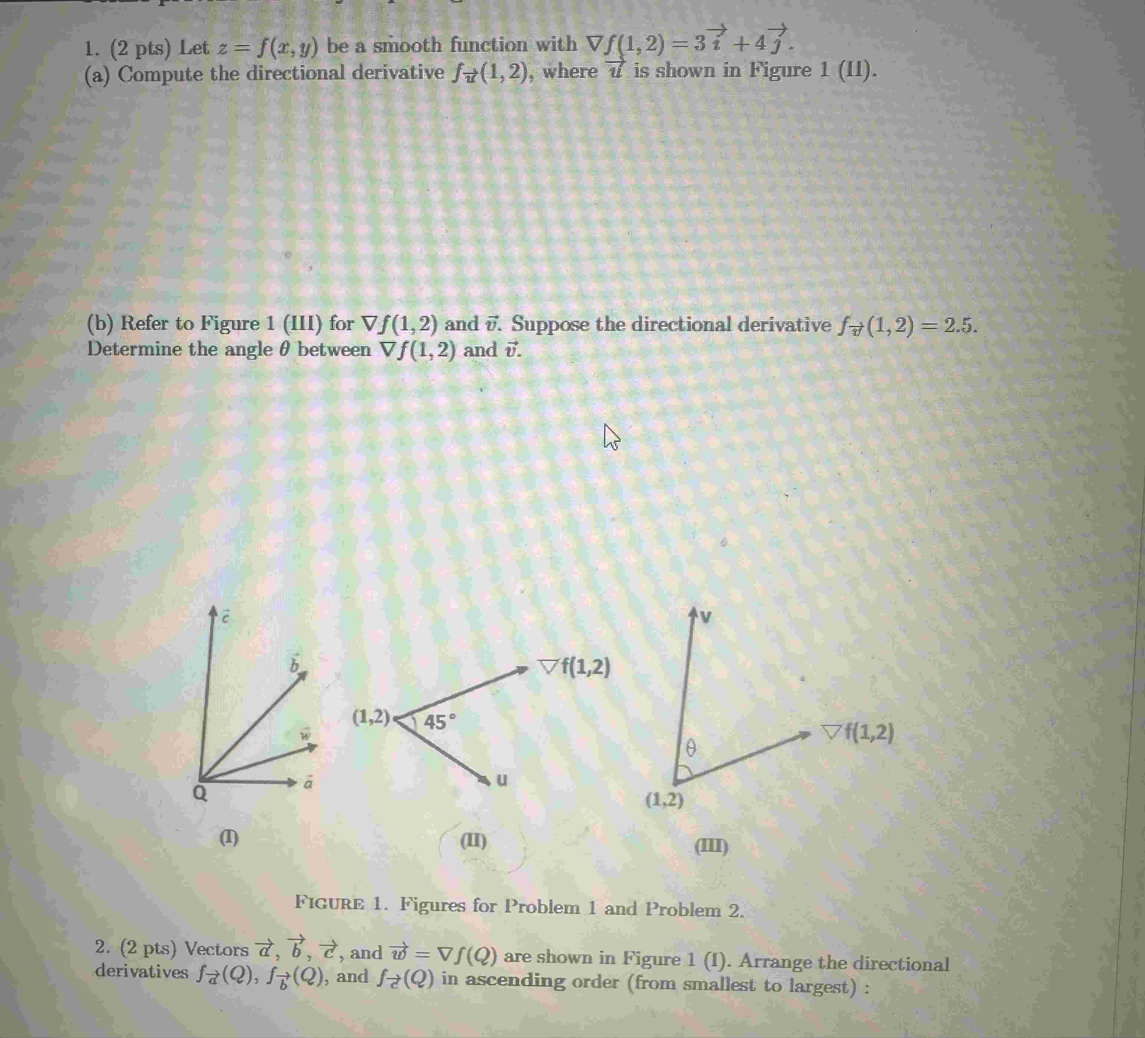 ( 2 p t s ) Let z = f ( x , y ) b e a smooth
