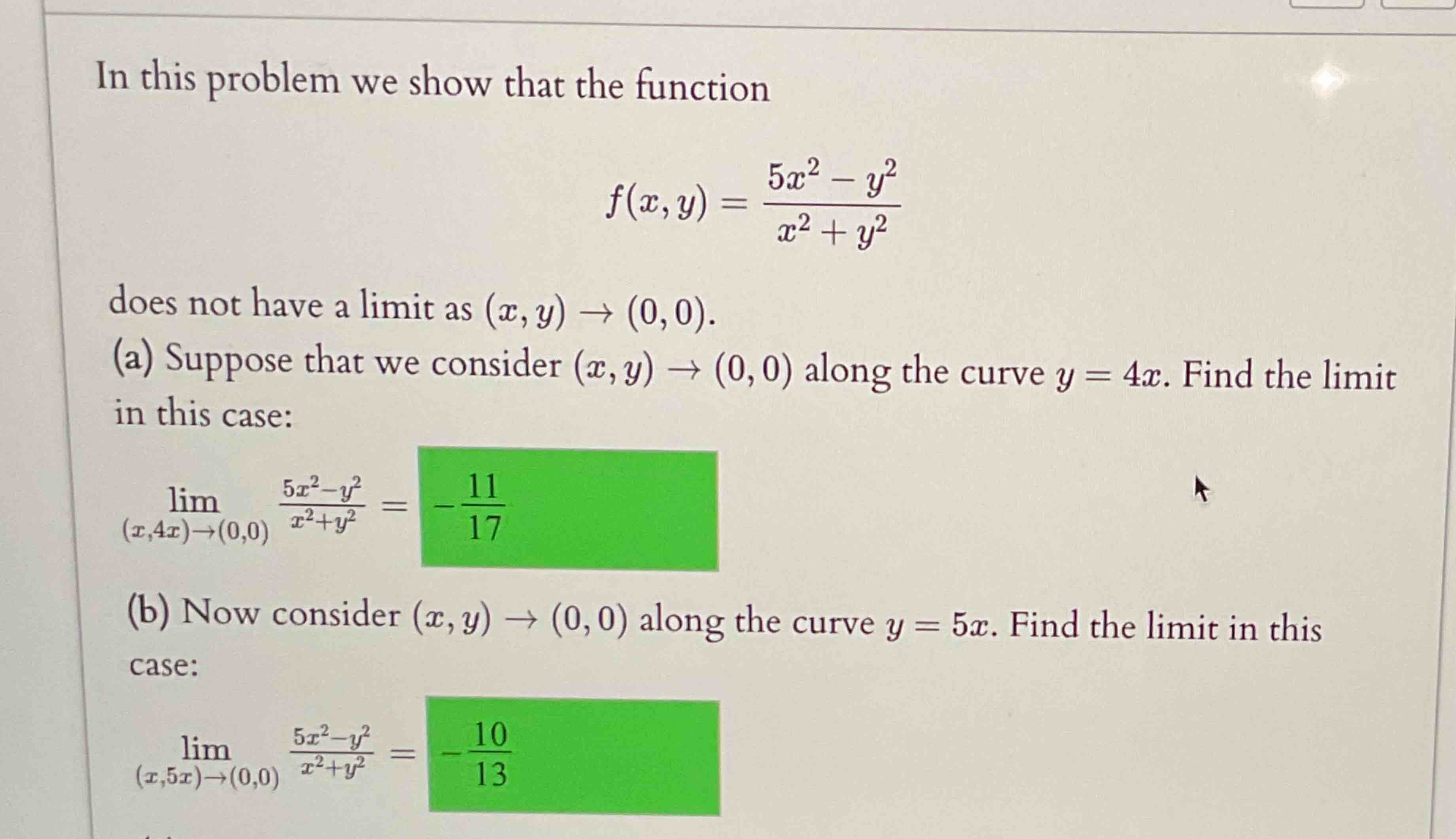 I n this problem w e show that the function f ( x