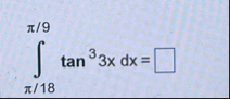 1 8 9 t a n 3 3 x d x =