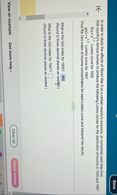 Save In order to study the effects of World War