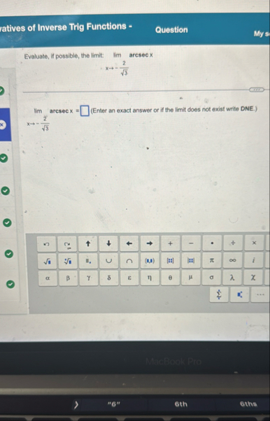 ratives of Inverse Trig Functions Question Mys