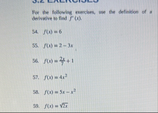 For the following exercises, use the definition