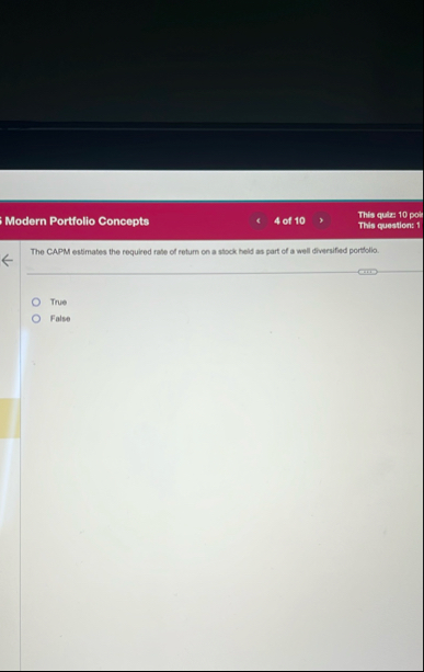 Modern Portfolio Concepts 4 of 1 0 This quite: 1