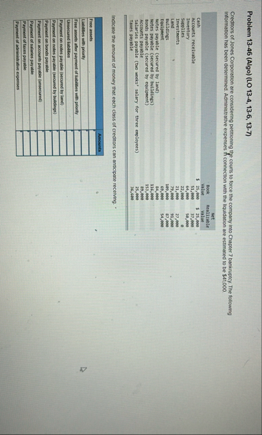 Problem 1 3 - 4 6 ( Algo ) ( LO 1 3 - 4 , 1 3 - 6