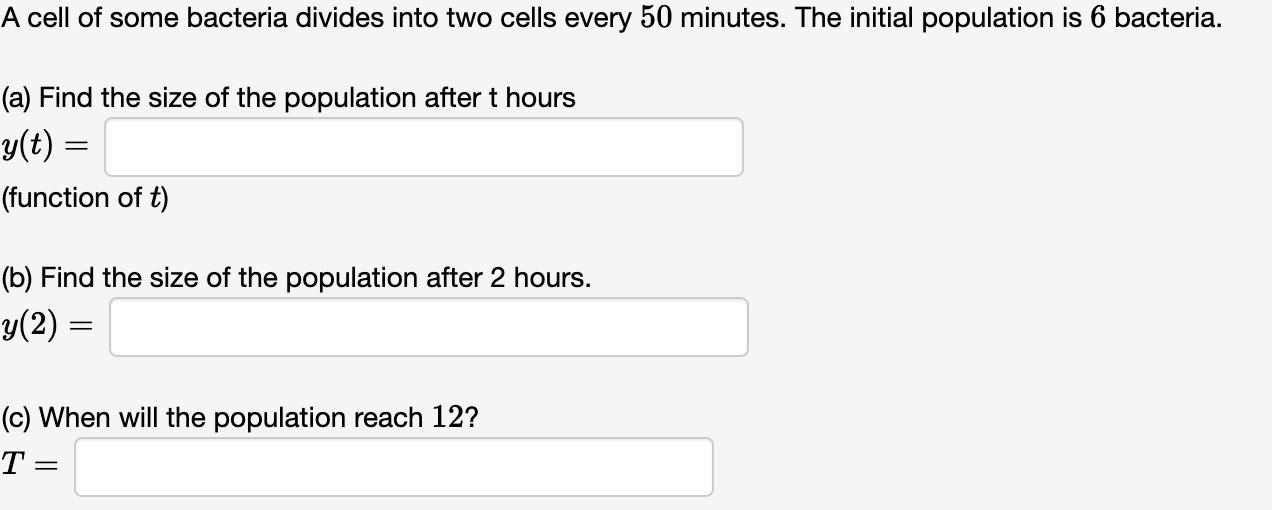 A cell of some bacteria divides into two cells