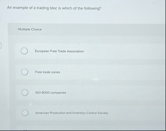 An example of a trading bloc is which of the