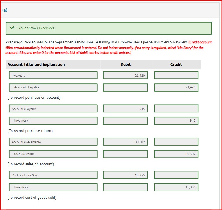 ( b ) Your answer is correct. Prepare journal