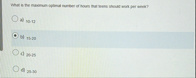 What is the maximum optimal number of hours that