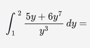1 2 5 y + 6 y 7 y 3 d y =
