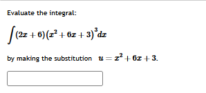 Evaluate the integral: ( 2 x + 6 ) ( x 2 + 6 x +