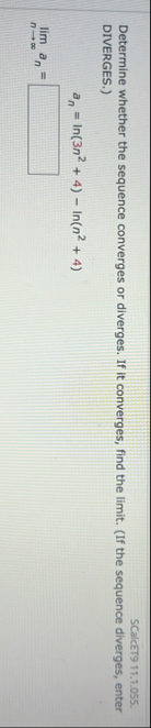 SCalcET 9 1 1 . 1 . 0 5 5 . Determine whether the