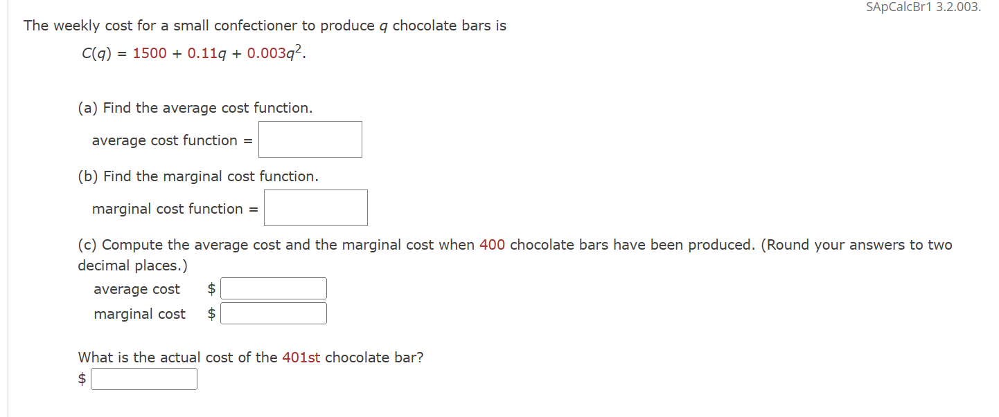 The weekly cost for a small confectioner t o