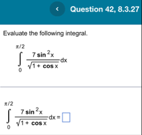 Question 4 2 , 8 . 3 . 2 7 Evaluate the following
