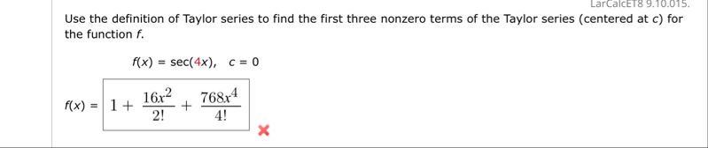 LarCalcET 8 9 . 1 0 . 0 1 5 . Use the definition
