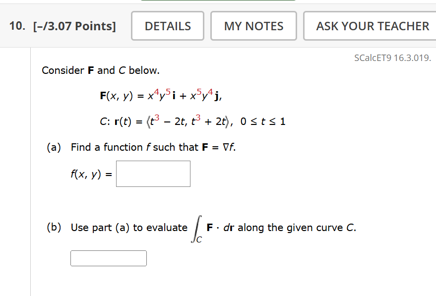 [ - 3 . 0 7 Points ] Consider F and C below. F (